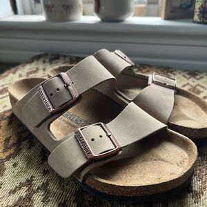 New Birkenstocks - Arizona Oiled Leather Tobacco Brown